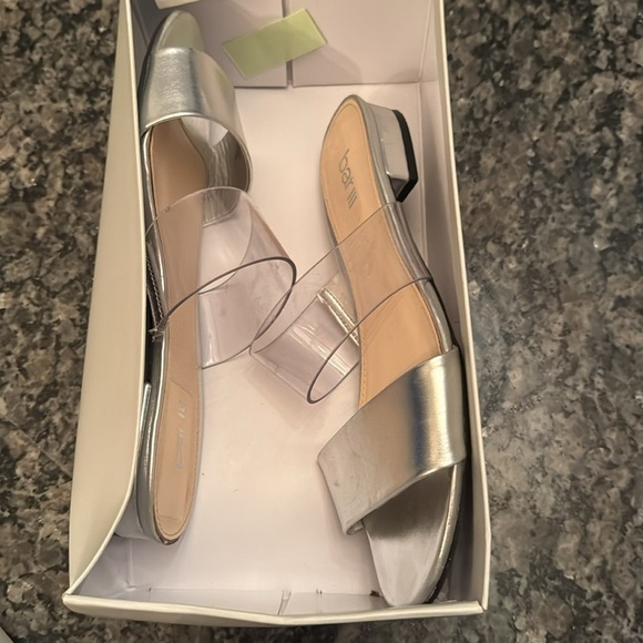 Bar III Silver Women's Slide Sandals 8 - Picture 7 of 7